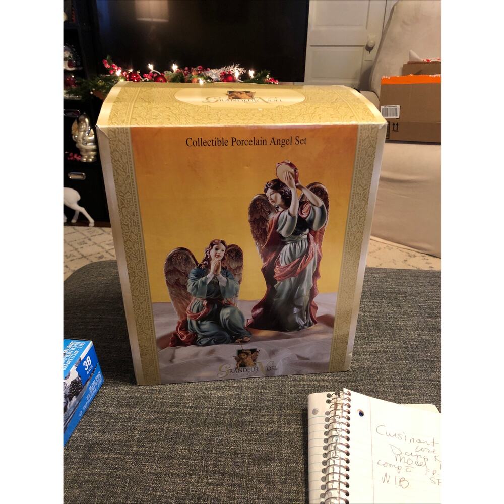 Vintage Angels Porcelain Collection by Grandeur Noel Stunning Handpainted NIB
